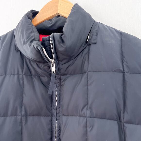 GAP Black Down Feather Puffer Jacket Large Women's Quilted Puffer Jacket Down - Picture 5 of 9